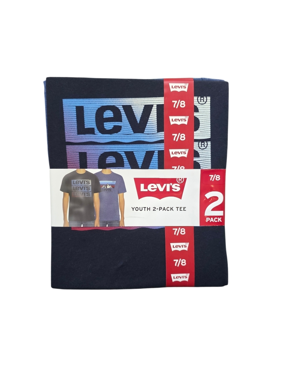 Boys Levi’s 2 Pack Tee Blue Size M (7/8) NWT